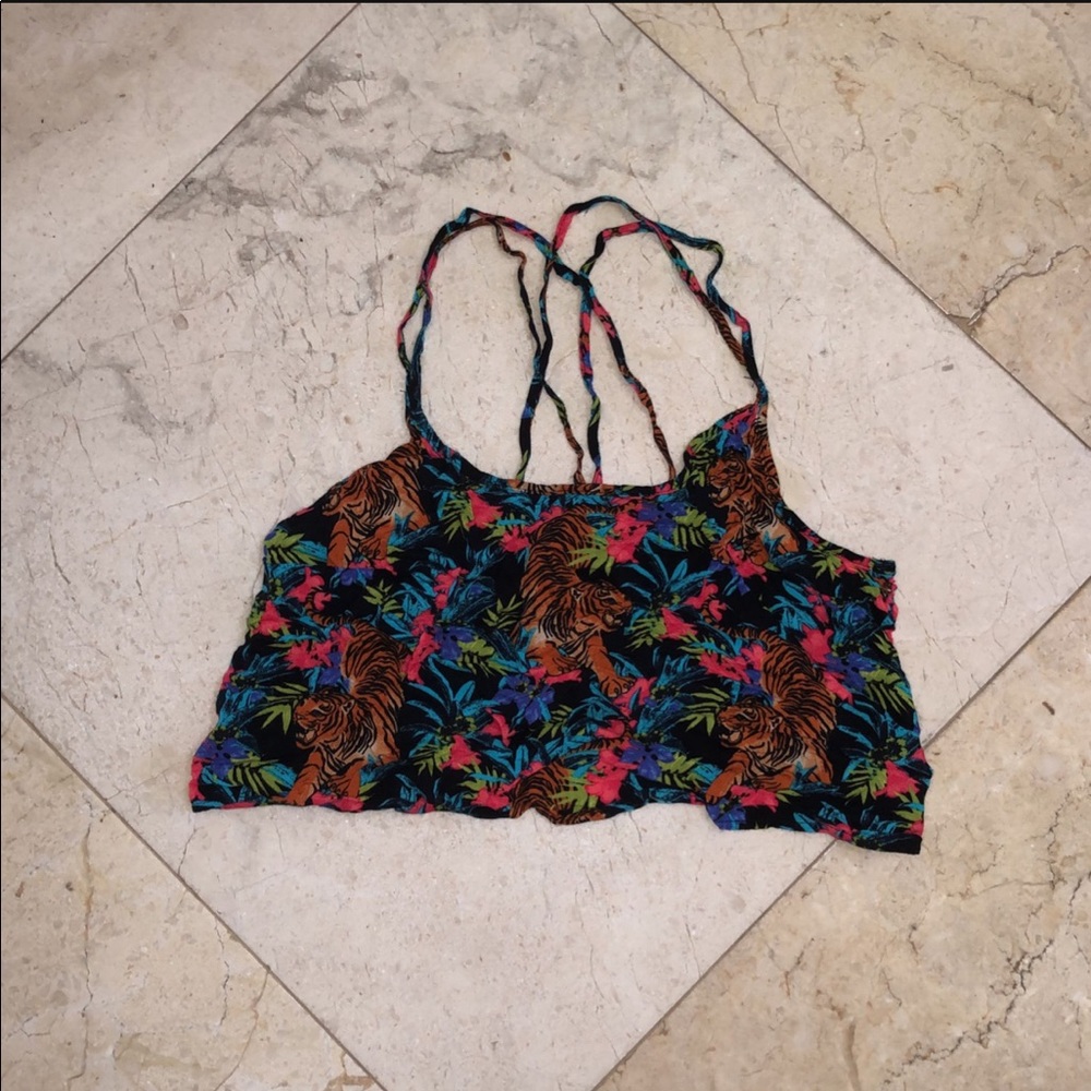 Animal print crop top
